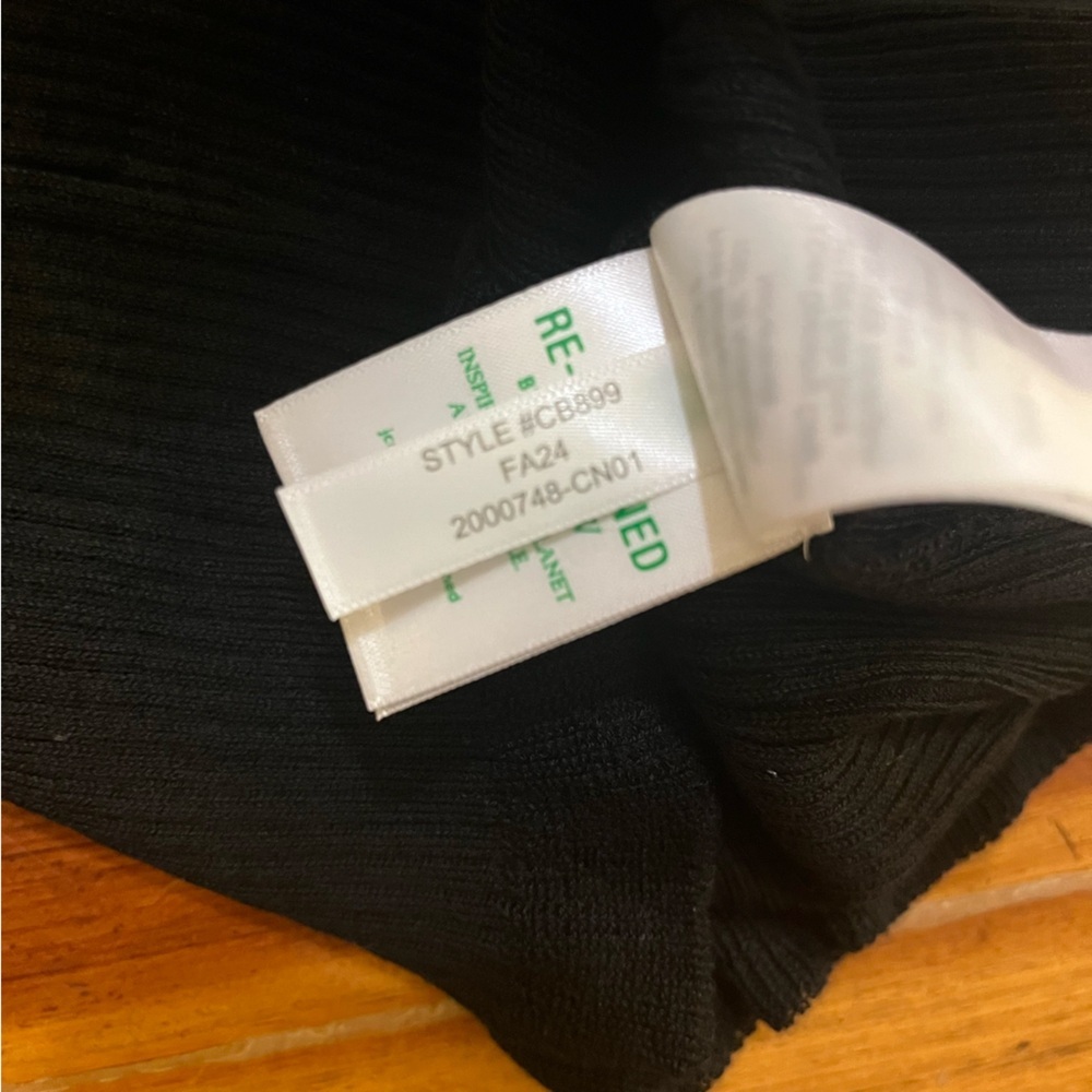 JCrew Lace-Trim Ribbed Y2K Tank Top Bottom Ruffles Black‎ Classic size M - Picture 7 of 16